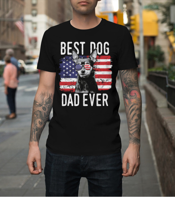 Shirt: Best Dog Dad Ever American Flag Dog Wearing Sunglasses T-Shirt Best Dog Dad Ever American Flag Dog Wearing Sunglasses T-Shirt