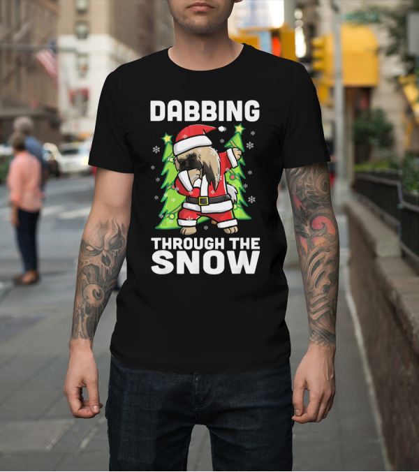 Shirt: Dabbing Through The Snow Pekingese Santa Christmas Trees T-Shirt Dabbing Through The Snow Pekingese Santa Christmas Trees T-Shirt