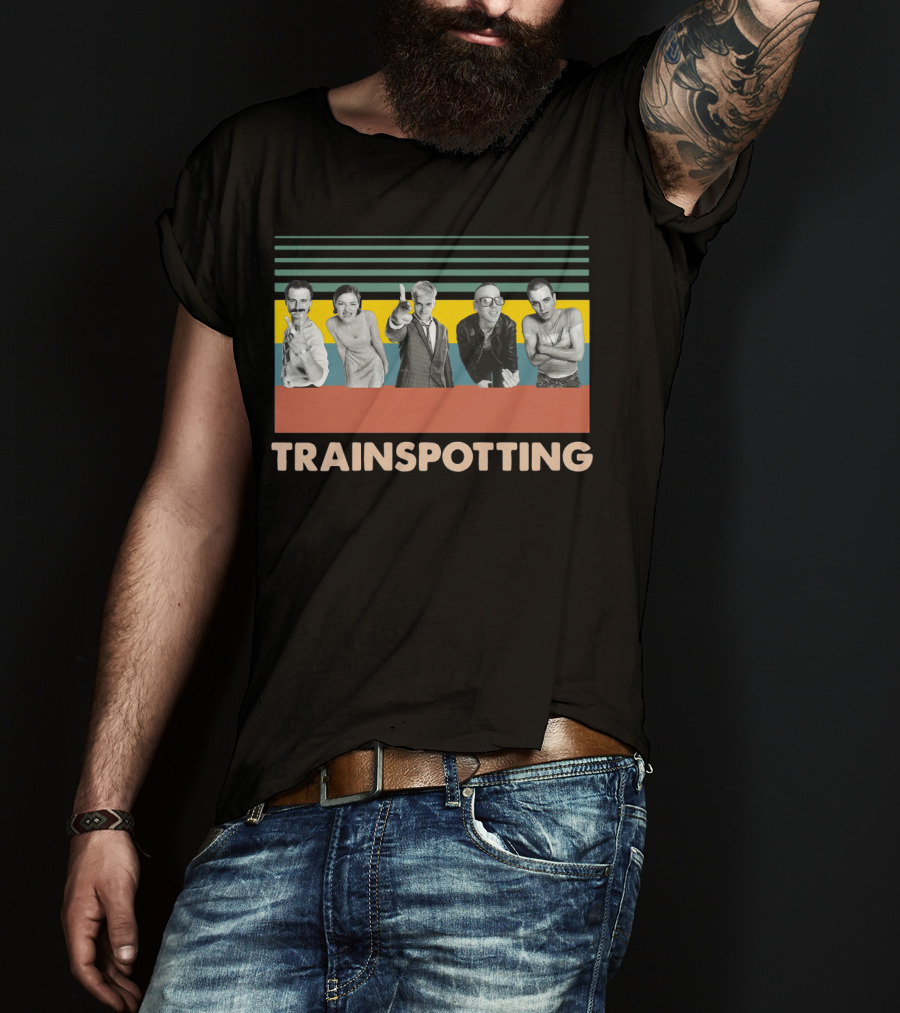 Trainspotting Iconic Characters With Striped T-Shirt
