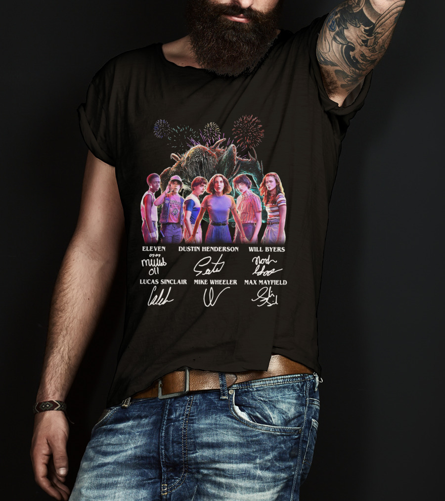 Stranger Things Season 3 Eleven Dustin Henderson Will Byers Lucas Sinclair Mike Wheeler Max Mayfield T-Shirt
