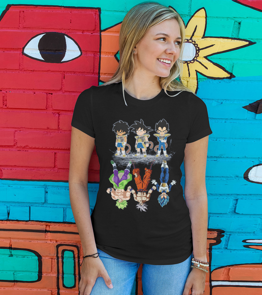 Broly Goku Vegeta Saiyan Evolution Half Saiyan Half Saiyan Gods T-Shirt