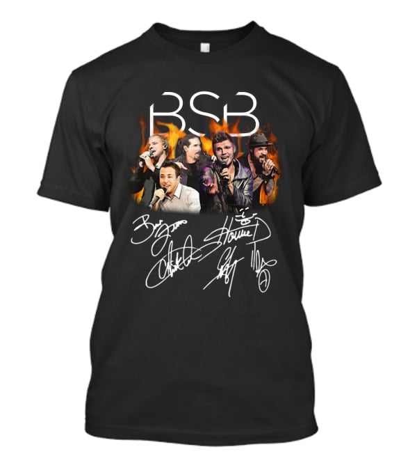 BSB Backstreet Boys Autographs And Portraits Fiery T-Shirt