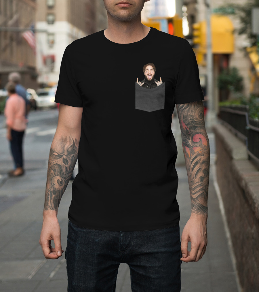 Post Malone Goodbyes Fun Pocket T-Shirt