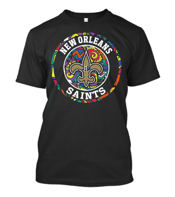 New Orleans Saints Colorful Fleur-De-Lis Stained Glass T-Shirt