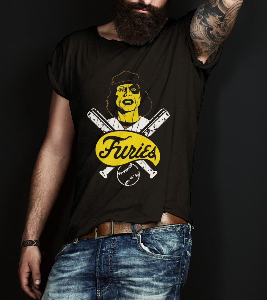 The Warriors Furies Crossed Bats And Masked Baseball Player T-Shirt