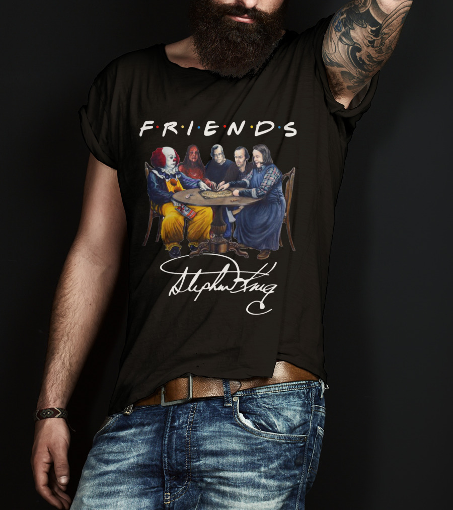Stephen King Horror Characters Friends Sitting At Table Playing Ouija T-Shirt