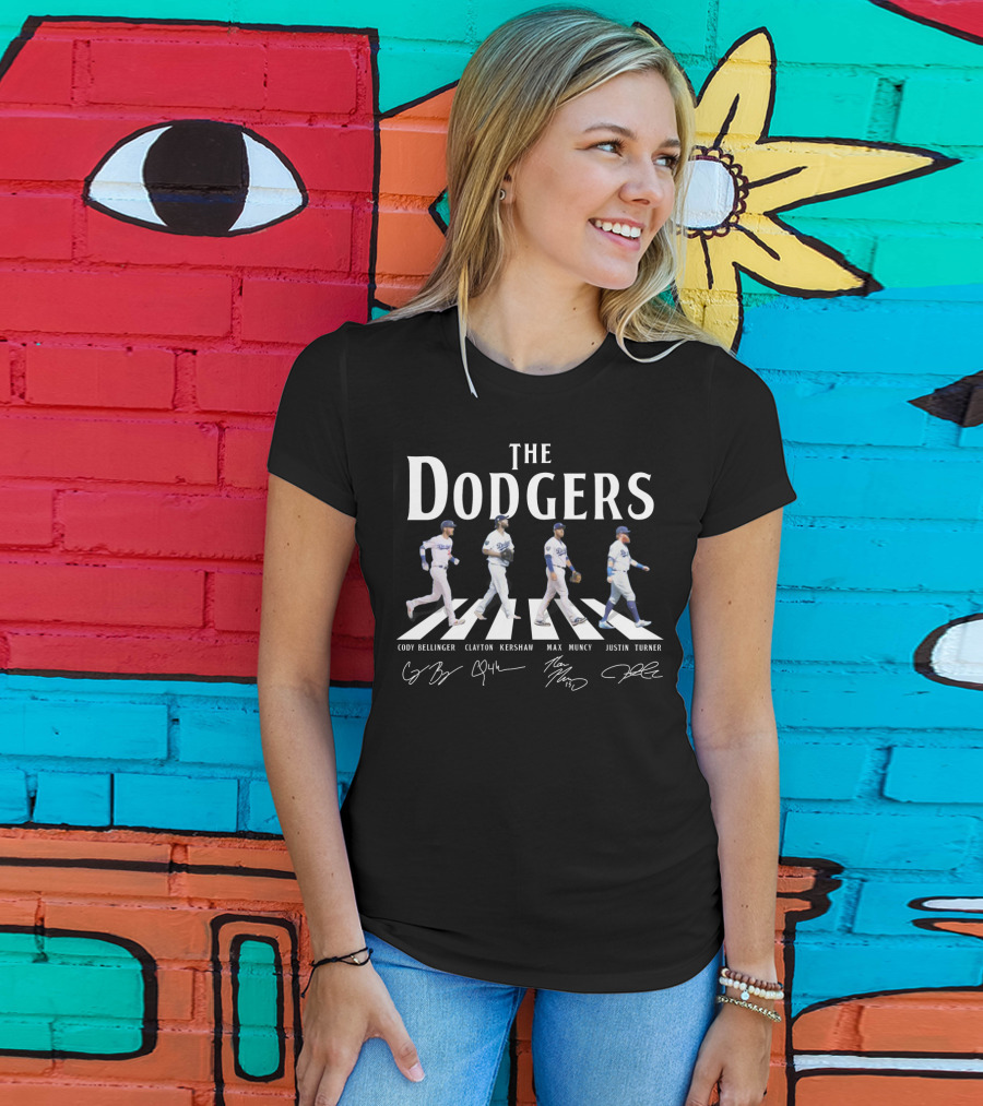 The Dodgers Cody Bellinger Clayton Kershaw Max Muncy Justin Turner Abbey Road Baseball Players T-Shirt