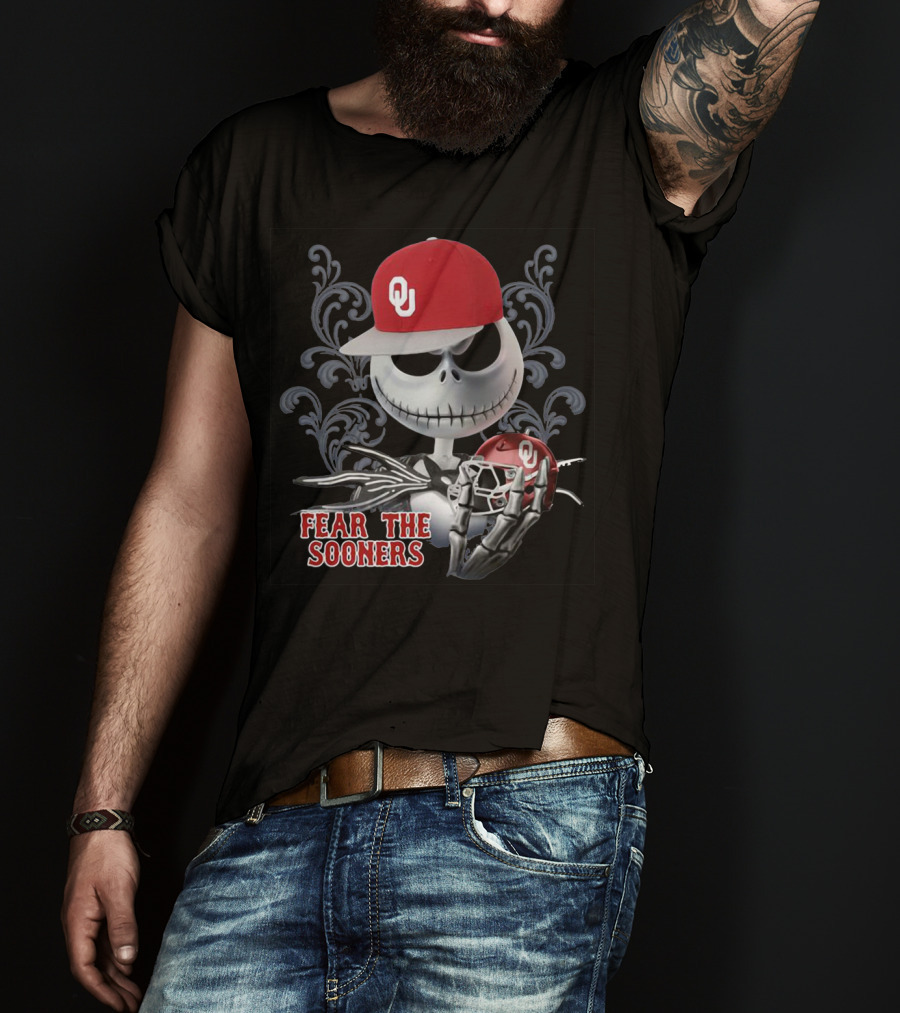 Jack Skellington OU Fear The Sooners T-Shirt