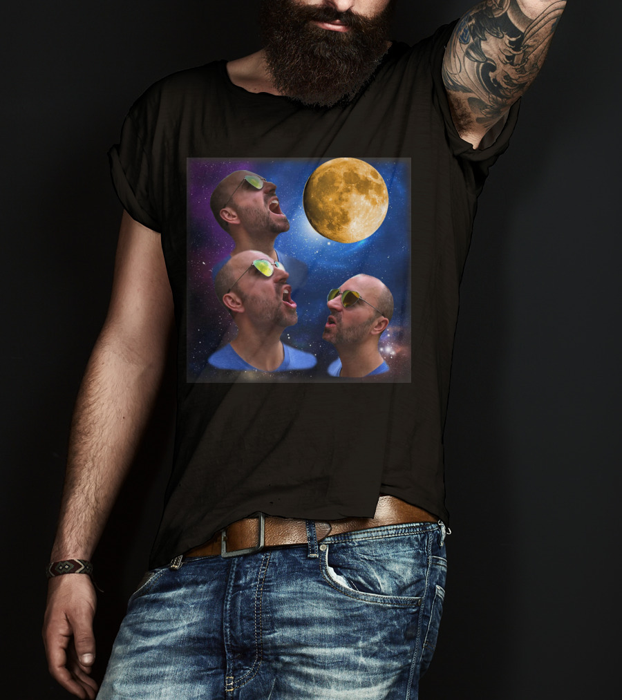 Zach Call Moon Space Night Sunglasses Trio T-Shirt