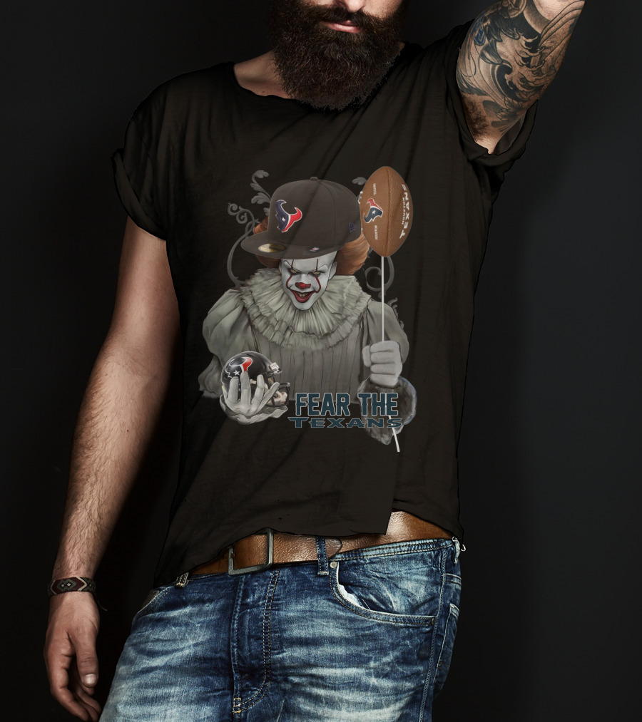 Pennywise Fear The Texans Nfl Football Houston Texans Balloon T-Shirt