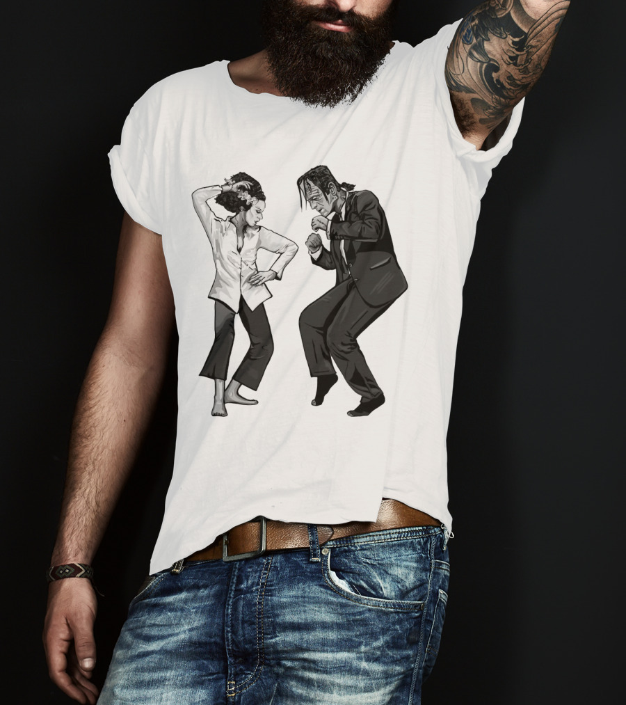 Pulp Fiction Frankenstein Dance Scene Mashup T-Shirt