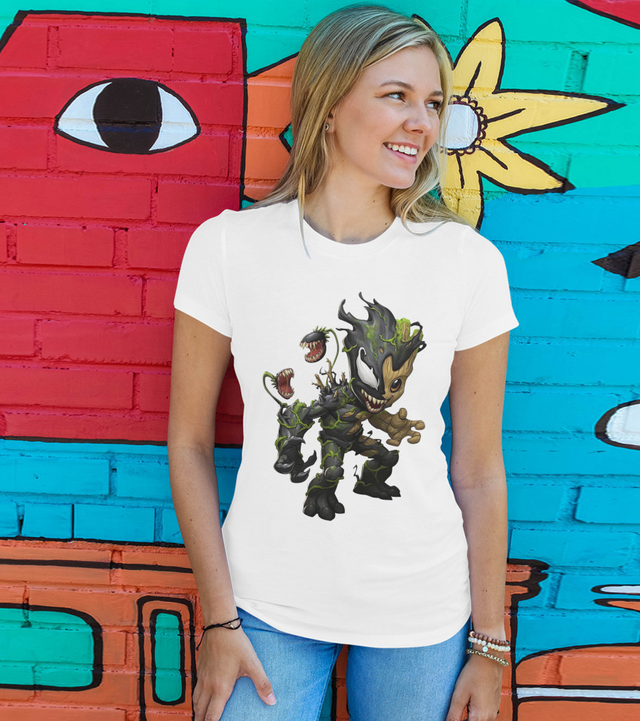 Halloween Venom Groot Monster Crossover Character T-Shirt