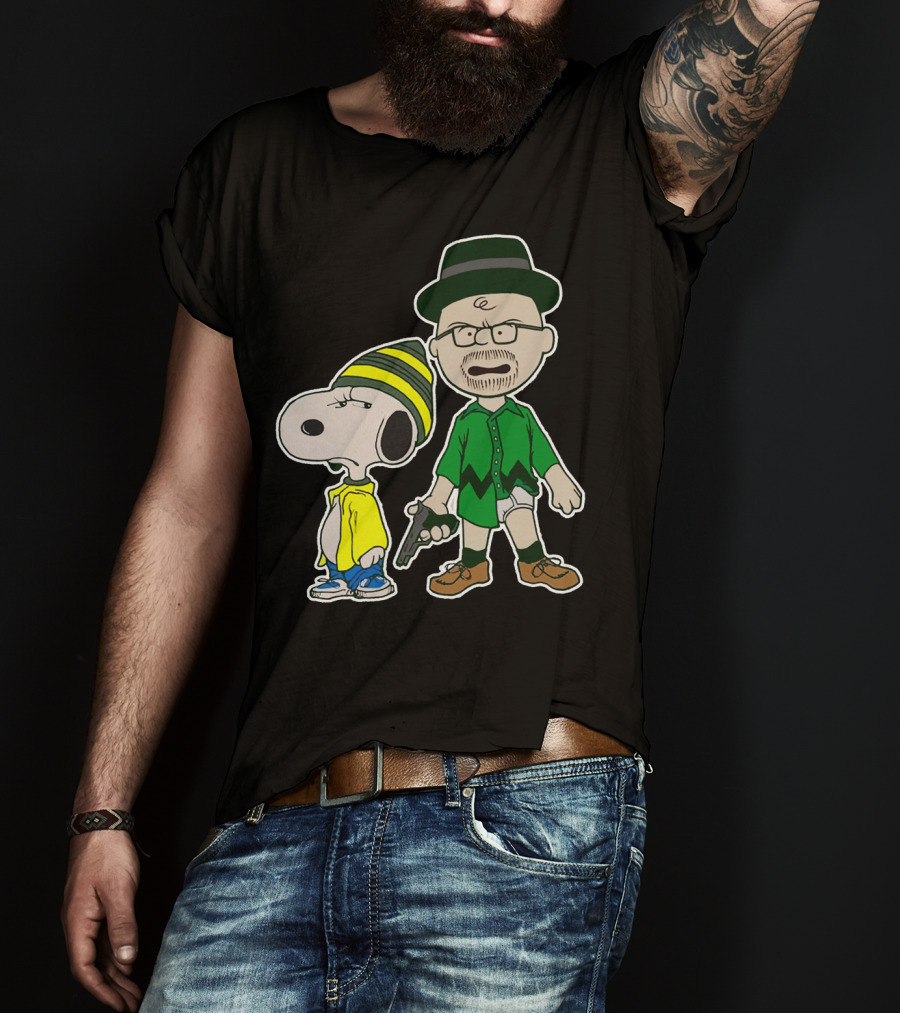 Snoopy And Charlie Brown Breaking Bad Walter And Jesse Mashup T-Shirt