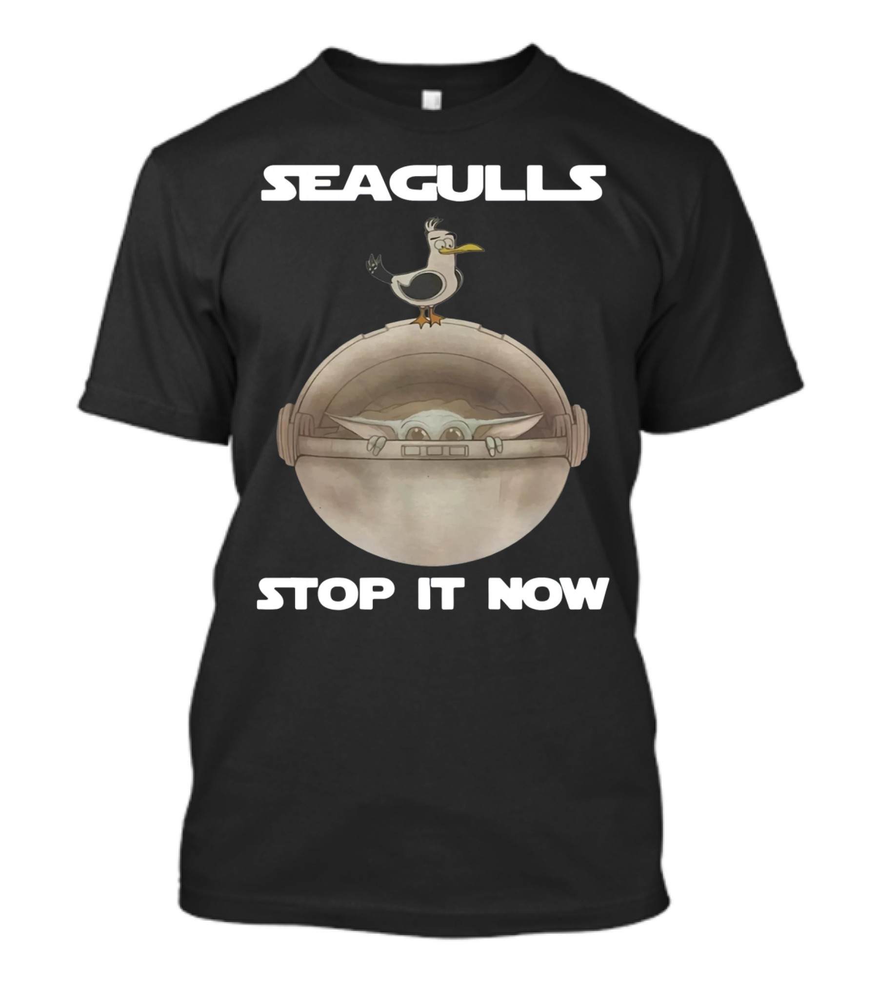 Seagulls Stop It Now Baby Yoda T-Shirt