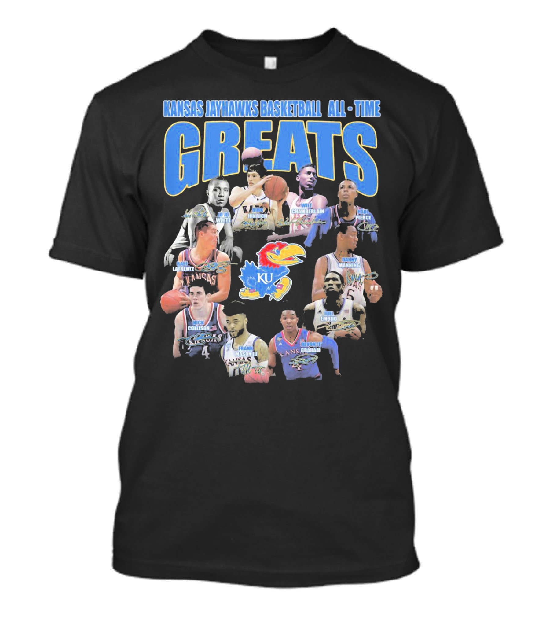 Kansas Jayhawks Basketball All-Time Greats T-Shirt