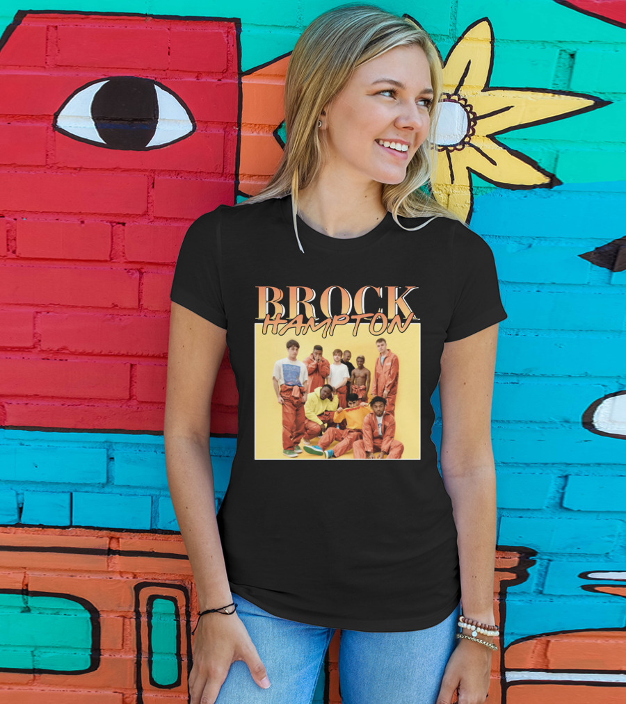 BROCKHAMPTON Band Music Group Portrait Orange Outfits T-Shirt