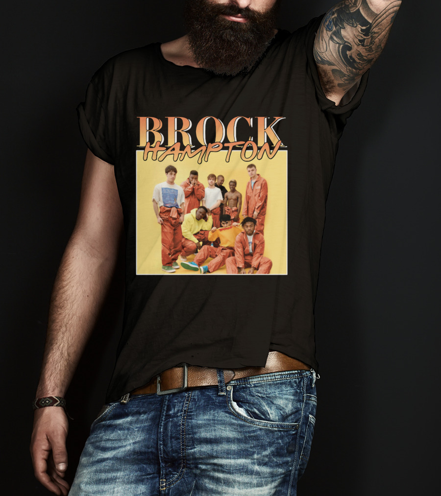 BROCKHAMPTON Band Music Group Portrait Orange Outfits T-Shirt