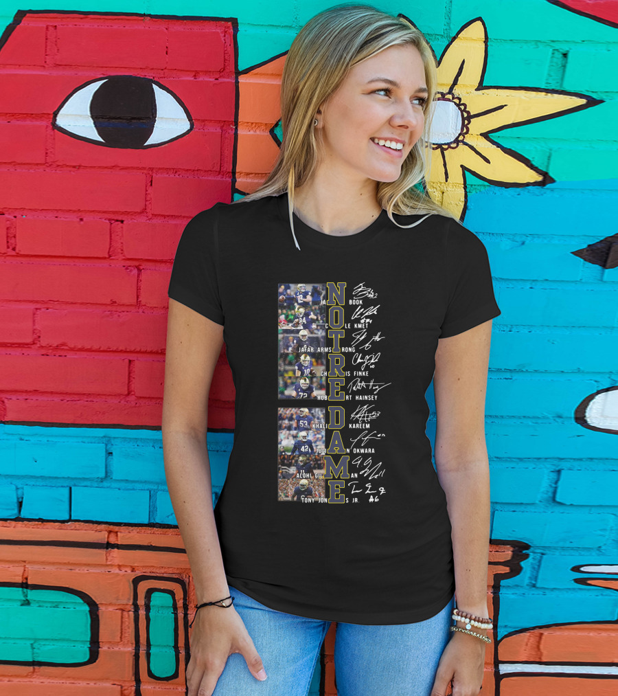 Notre Dame Fighting Irish Football Stars Signatures T-Shirt