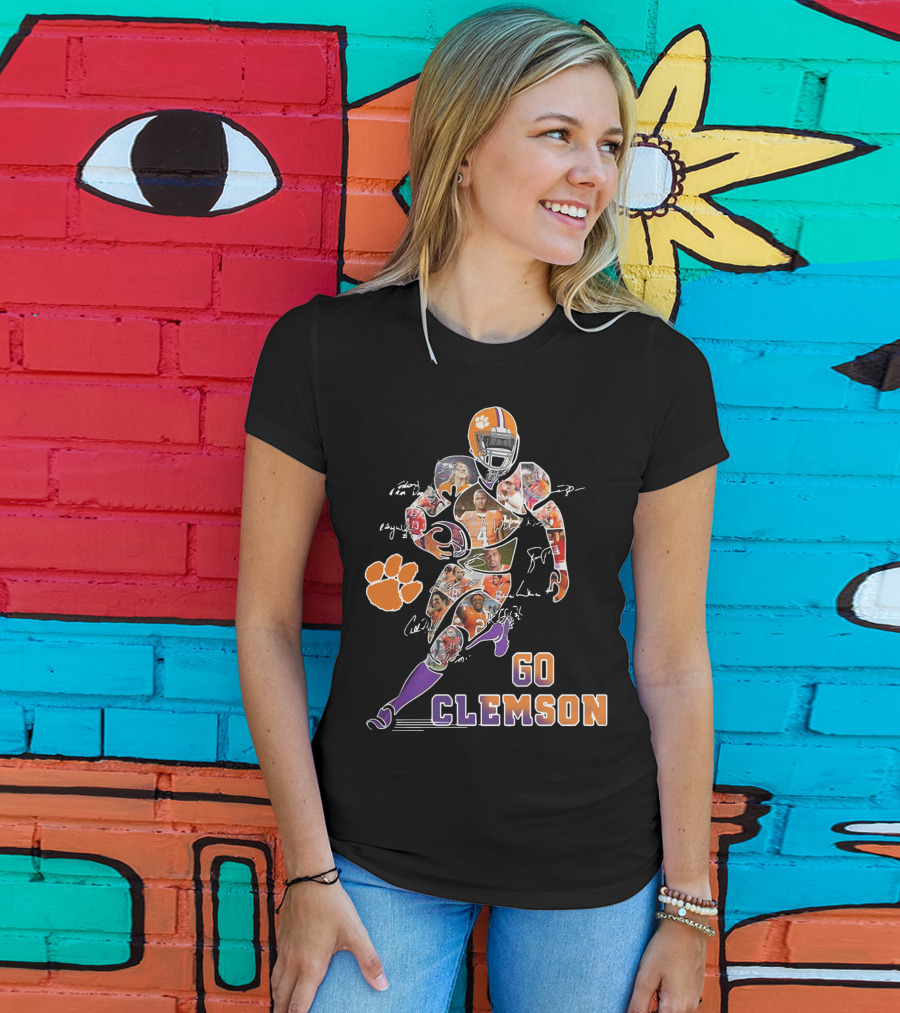 Clemson Tigers Football Team Heroes Collage Go T-Shirt