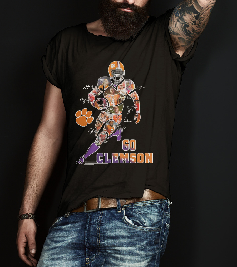 Clemson Tigers Football Team Heroes Collage Go T-Shirt