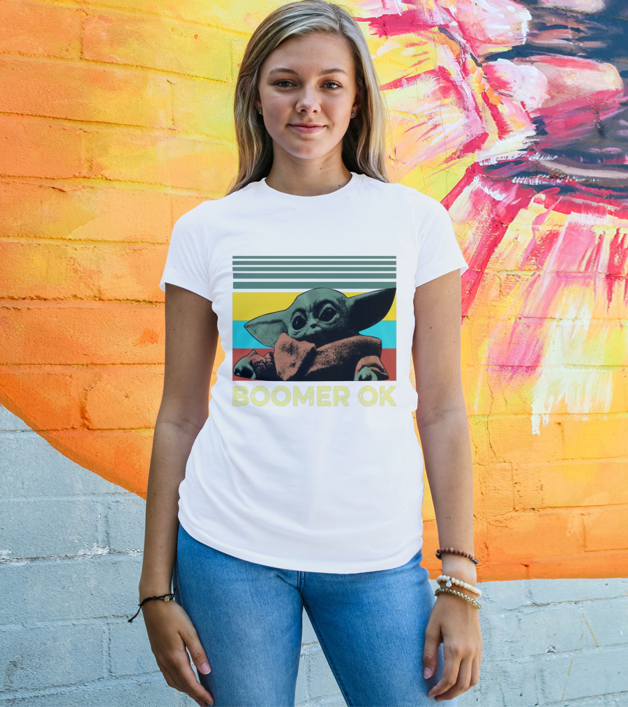 Boomer OK Retro Baby Yoda T-Shirt