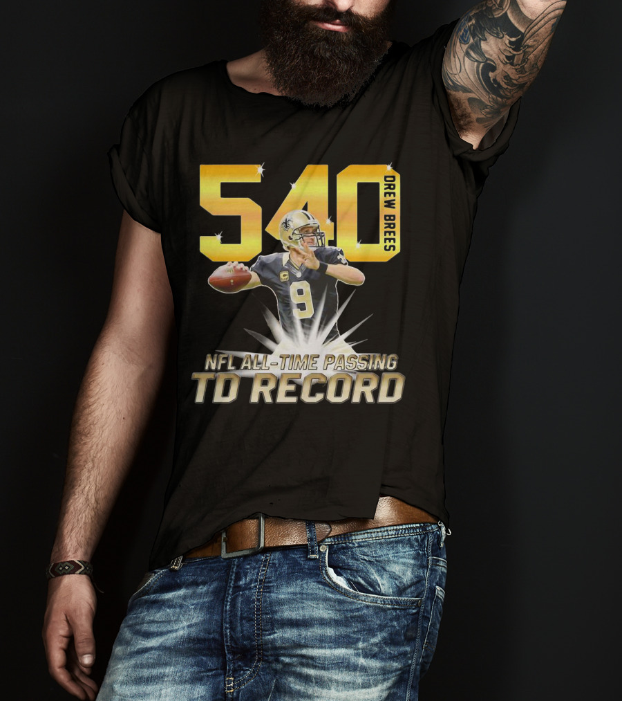 Drew Brees Nfl All-Time Passing Td Record T-Shirt