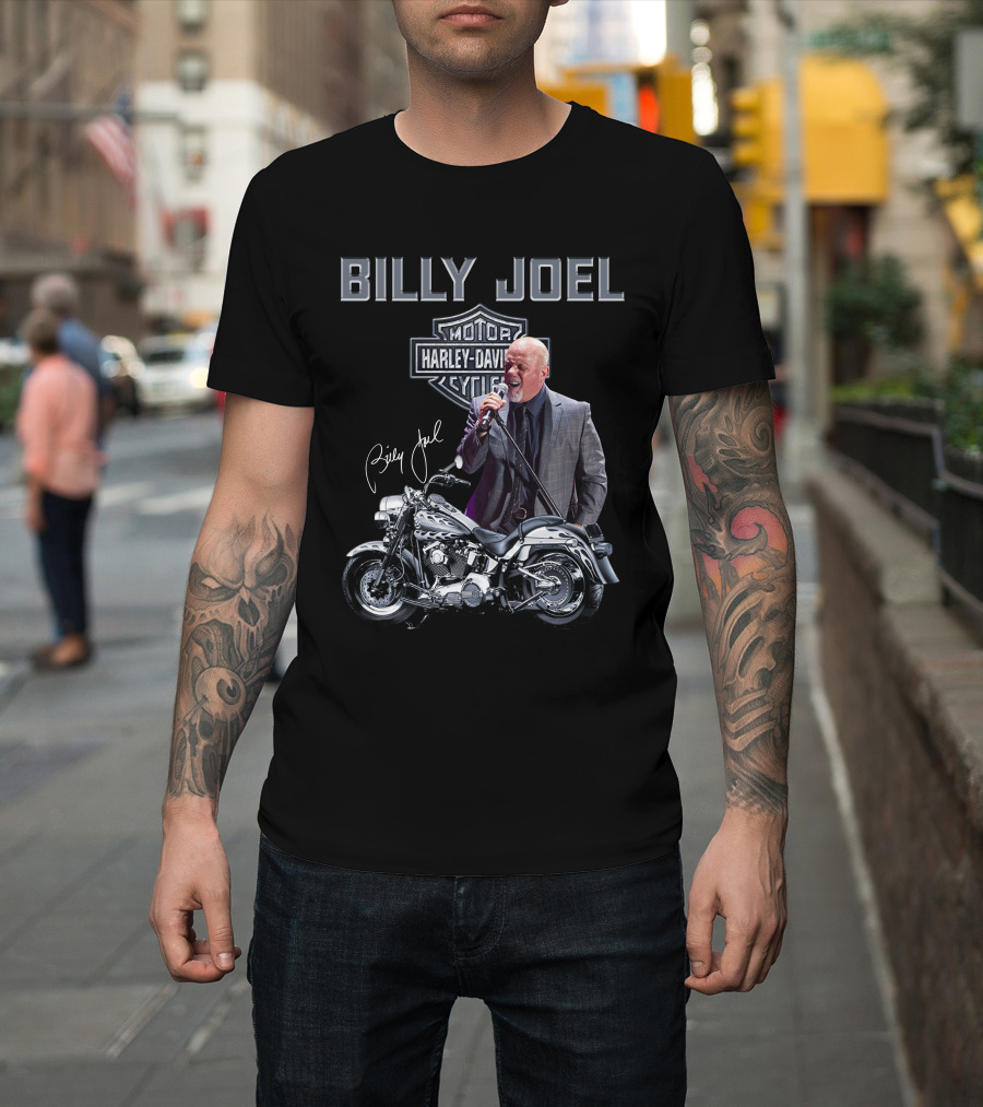 Billy Joel Harley Davidson Motorcycle Cycles T-Shirt