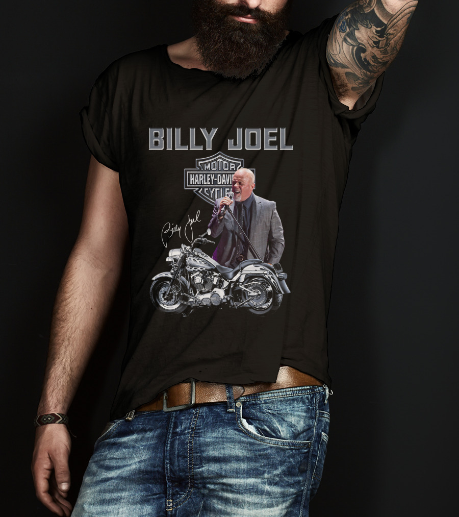 Billy Joel Harley Davidson Motorcycle Cycles T-Shirt