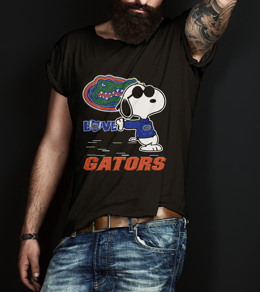 Snoopy Love Florida Gators Football T-Shirt