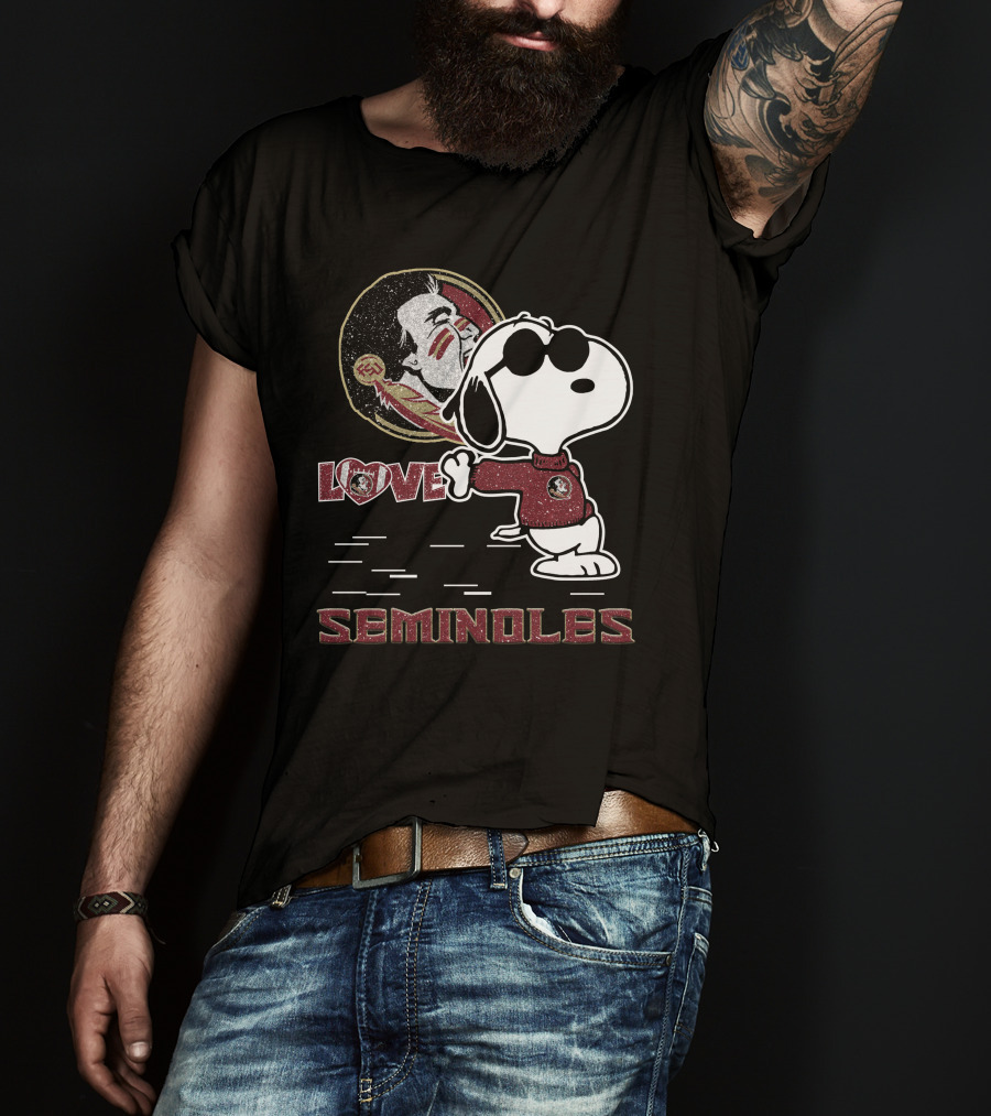 Snoopy Love Seminoles Florida State T-Shirt