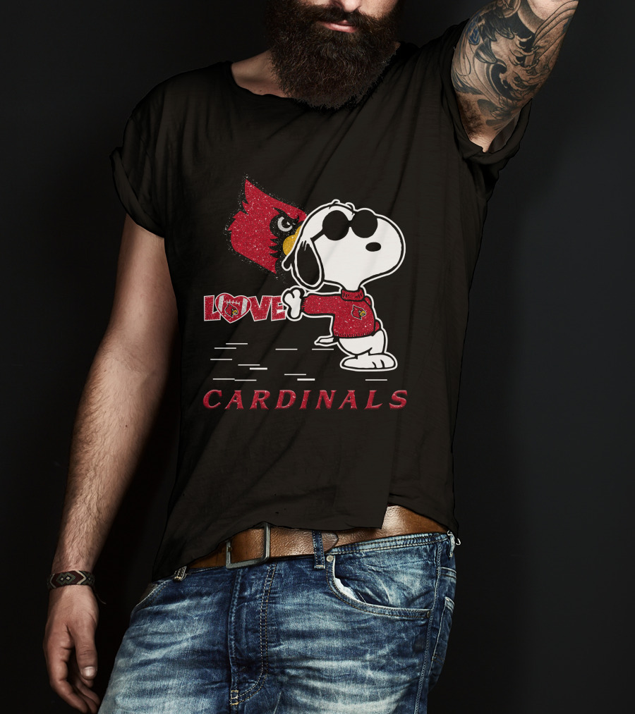Snoopy Cardinals Love Louisville T-Shirt