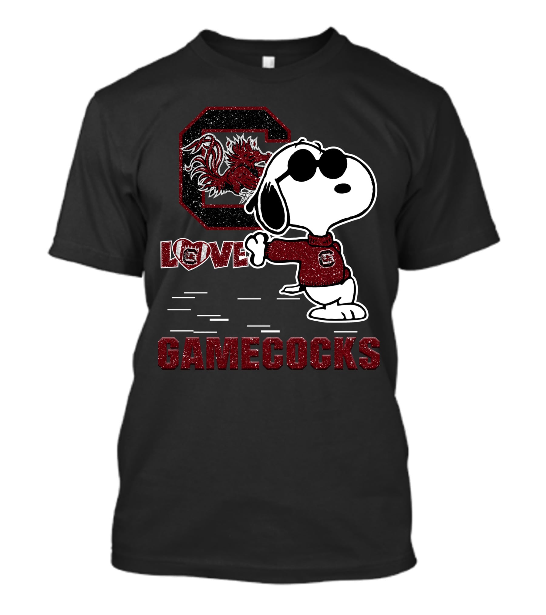 Snoopy Love Gamecocks South Carolina T-Shirt