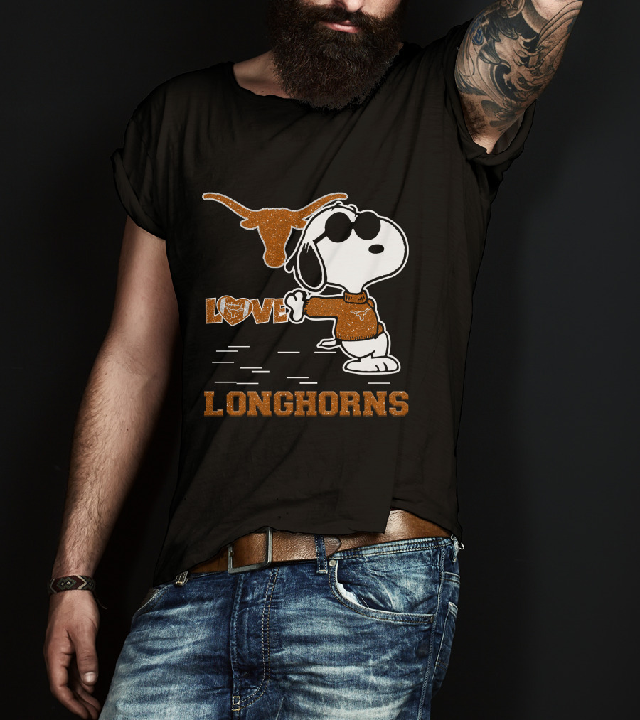 Snoopy Love Longhorns T-Shirt
