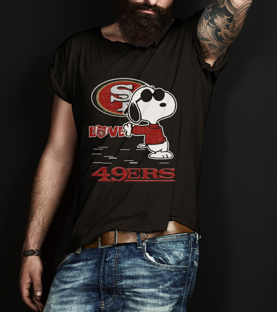 Snoopy Love San Francisco 49ers Fans Nfl Football 131 T-Shirt
