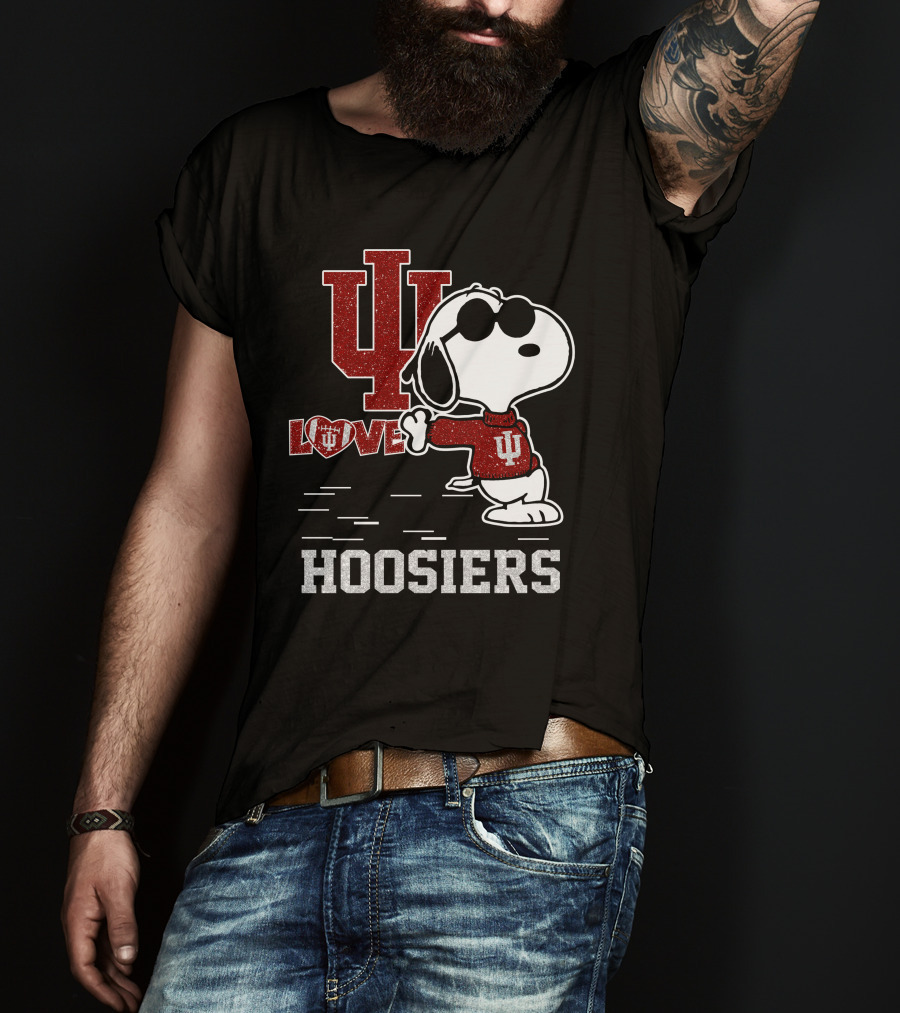 Snoopy IU Love Indiana Hoosiers T-Shirt