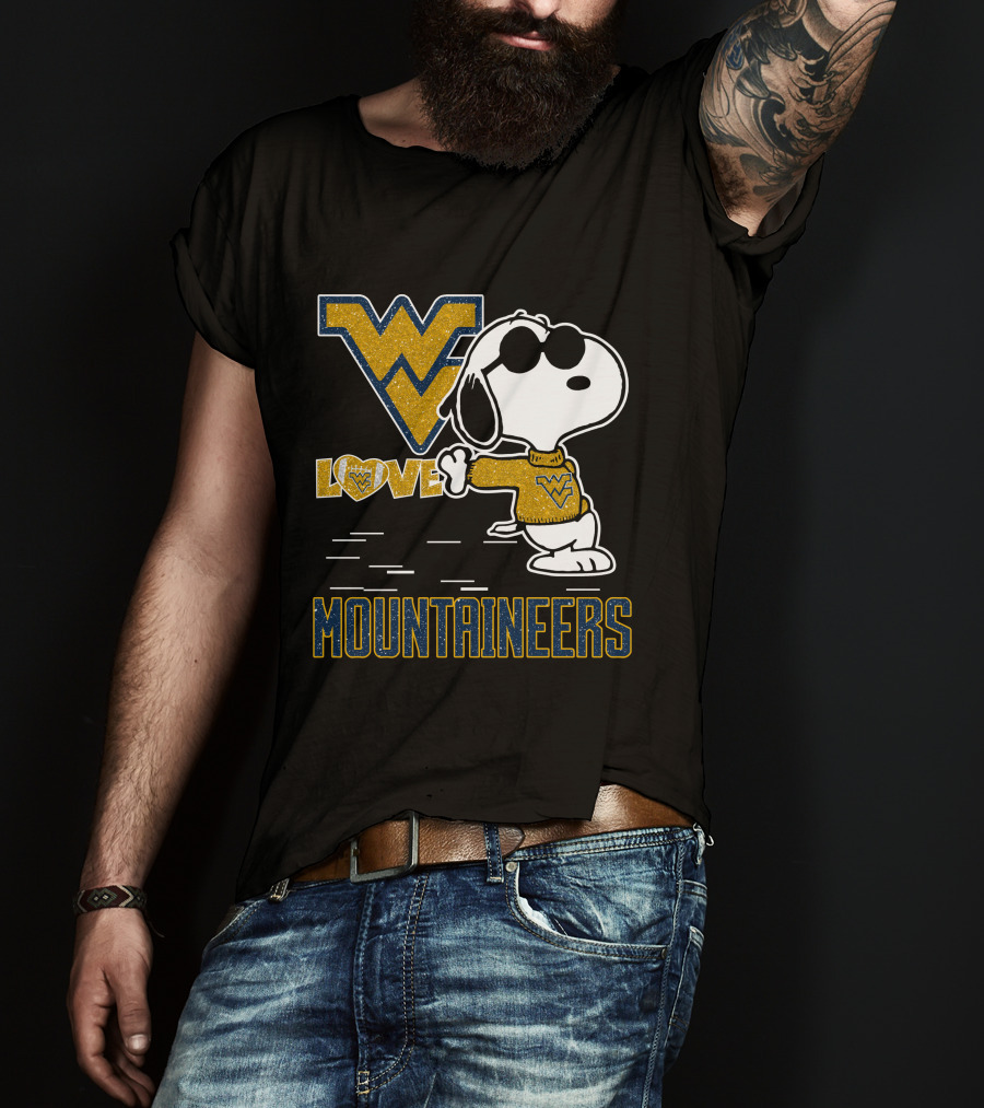 Snoopy Love West Virginia Mountaineers T-Shirt
