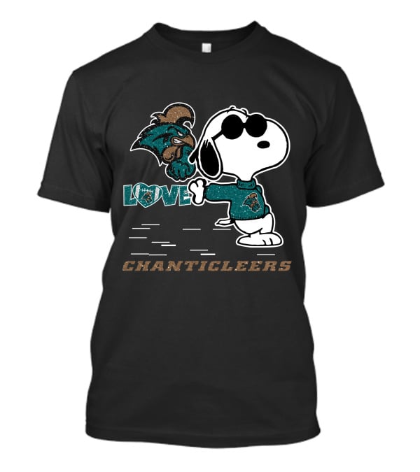 Snoopy Love Coastal Carolina Chanticleers T-Shirt
