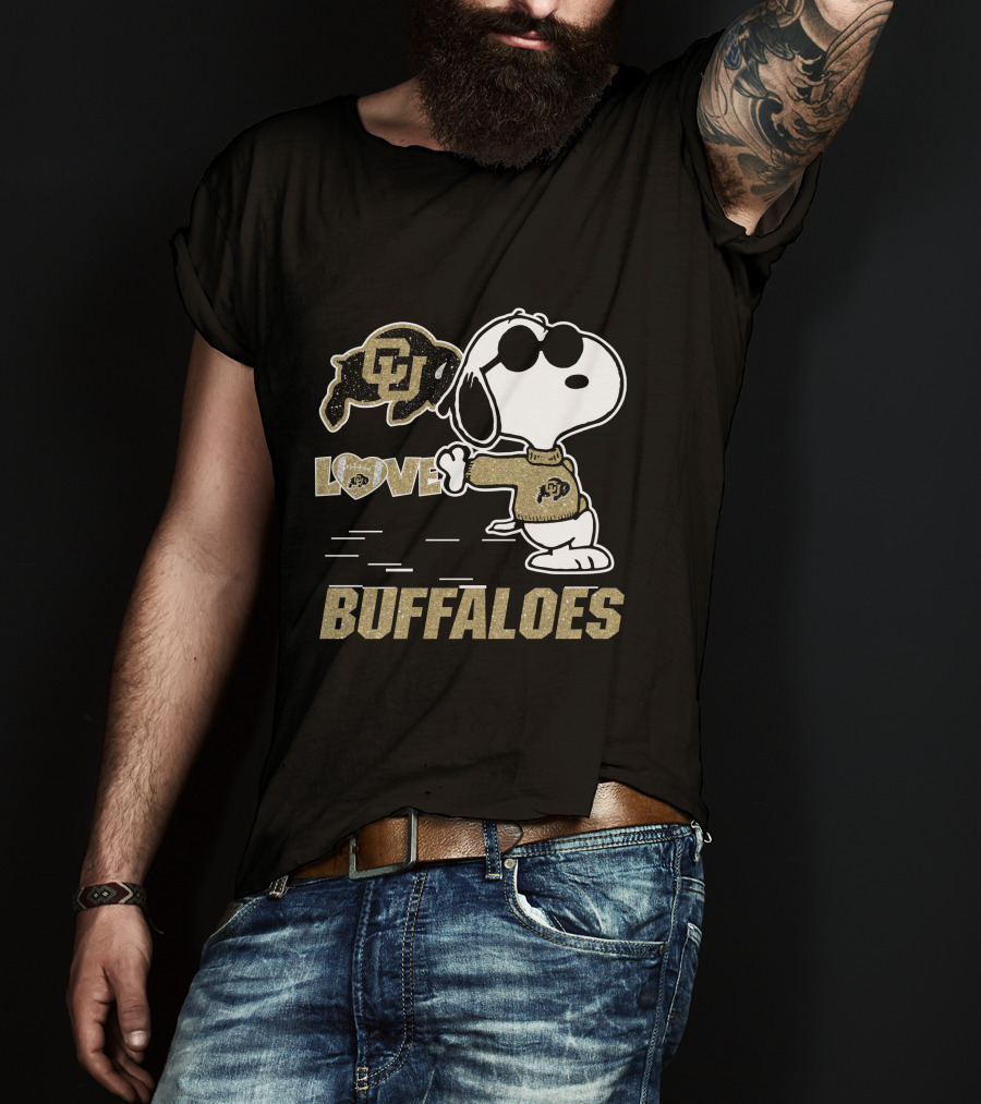 Snoopy CU Buffaloes Love T-Shirt