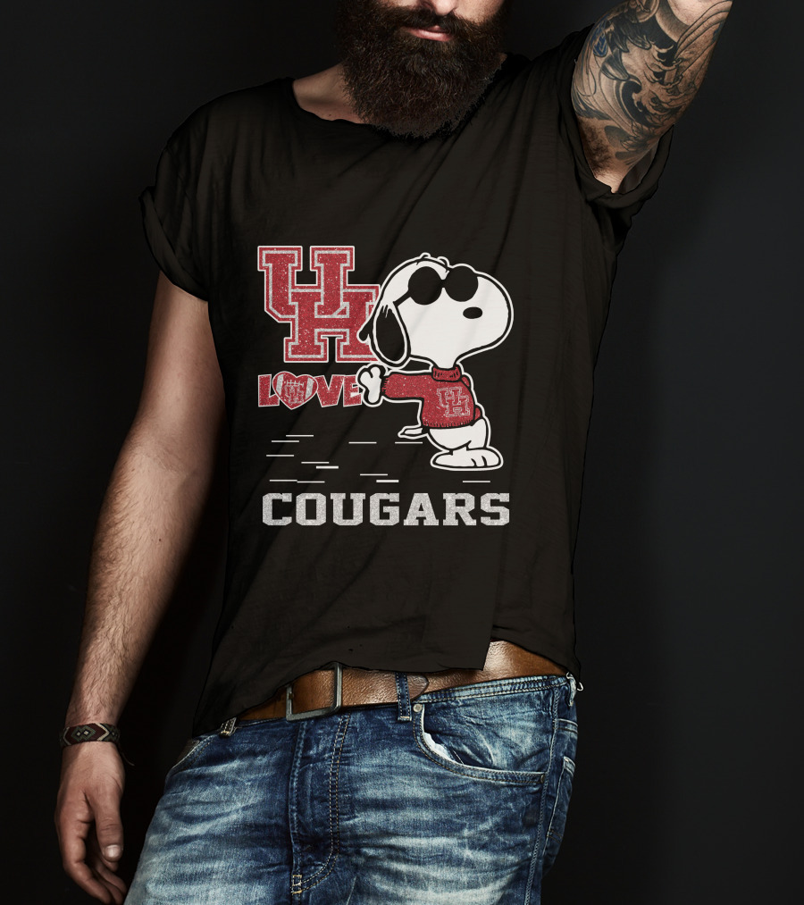 Snoopy UH Love Cougars T-Shirt