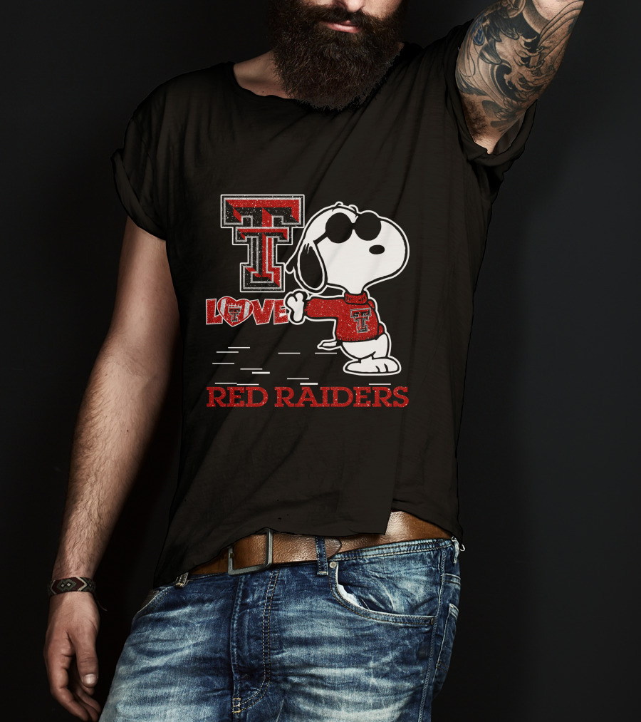 Snoopy Love Texas Tech Red Raiders TT T-Shirt