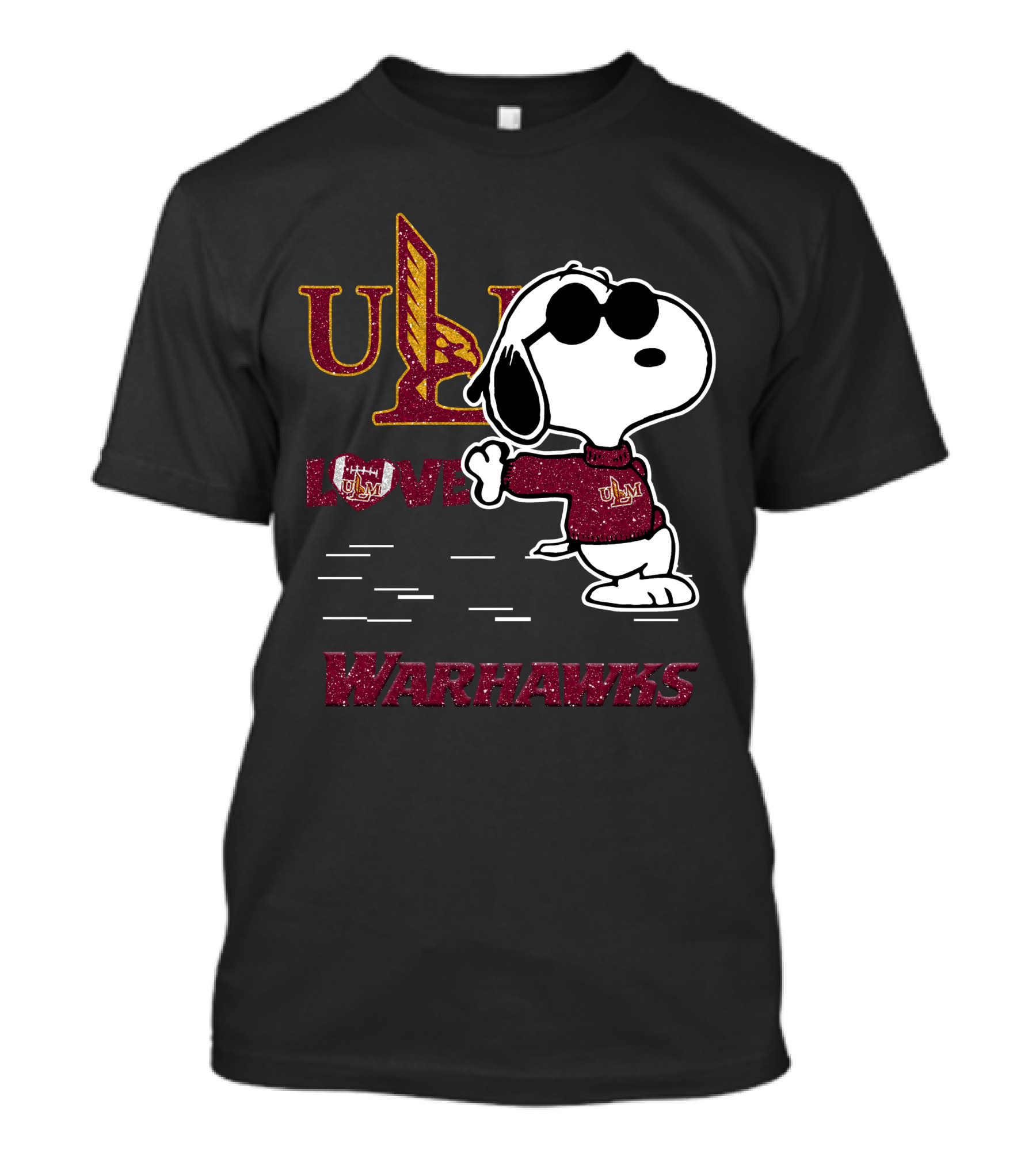 Snoopy ULM Love Warhawks T-Shirt