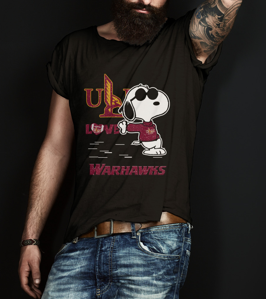 Snoopy ULM Love Warhawks T-Shirt