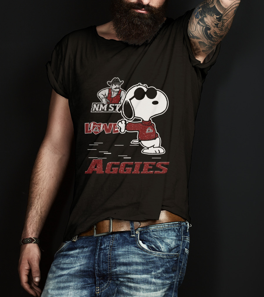 Snoopy Love NM State Aggies T-Shirt