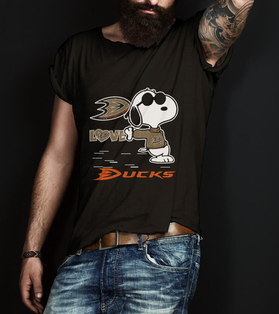 Snoopy Anaheim Ducks Love T-Shirt