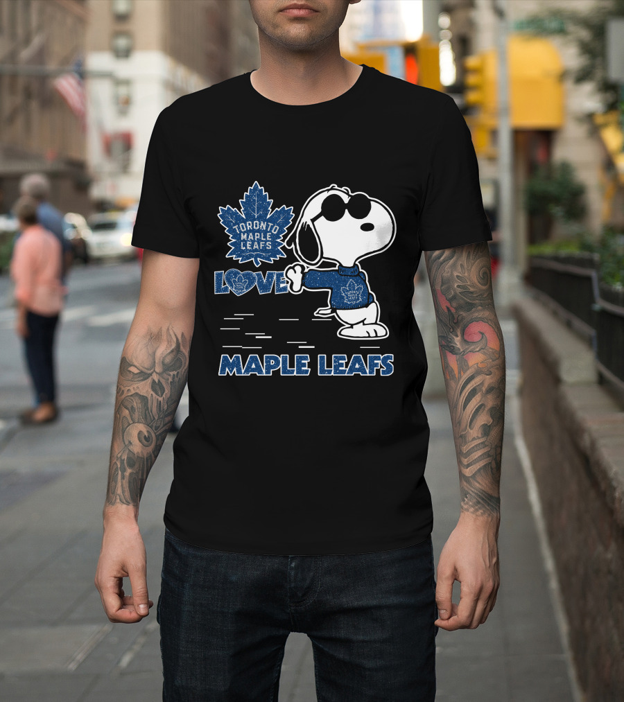 Snoopy Love Toronto Maple Leafs Hockey Enthusiast T-Shirt