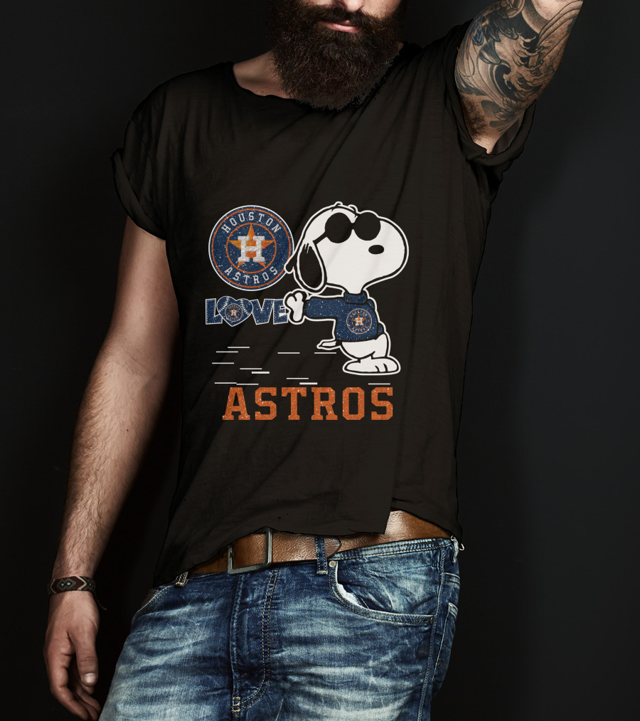 Snoopy Love Houston Astros Astros T-Shirt