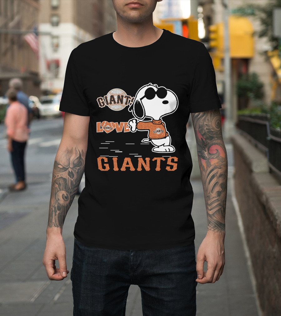 Snoopy Giants Love San Francisco Giants T-Shirt