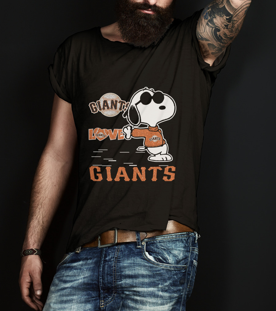 Snoopy Giants Love San Francisco Giants T-Shirt