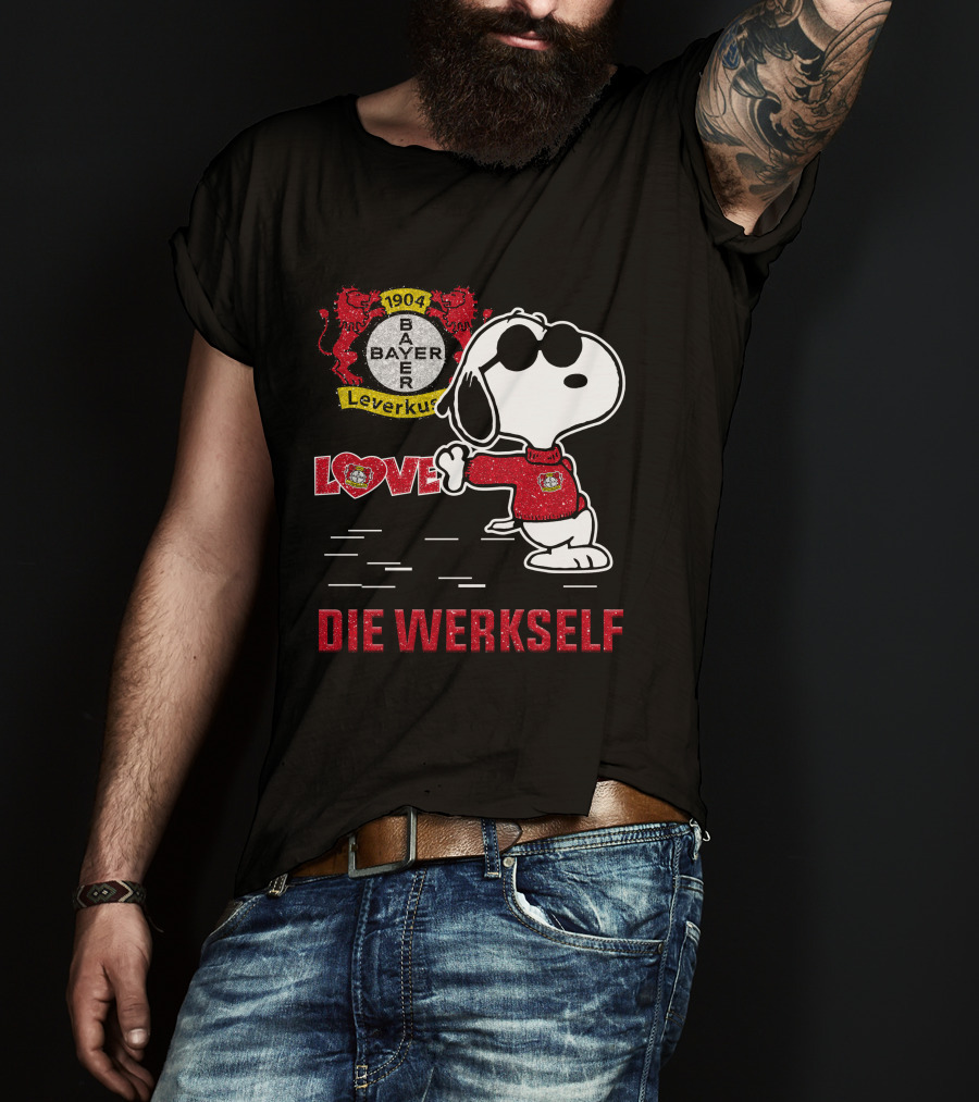 Snoopy Love Bayer 04 Leverkusen Die Werkself T-Shirt