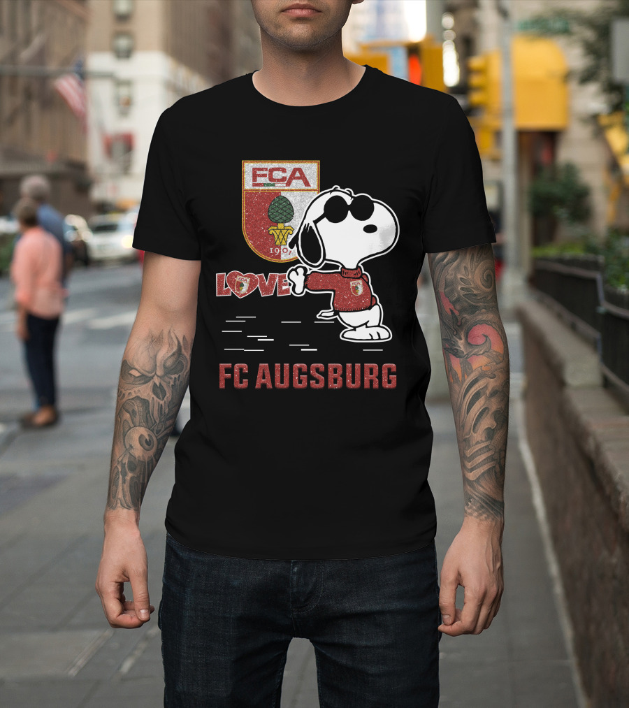 Snoopy FC Augsburg Love FCA 1907 T-Shirt